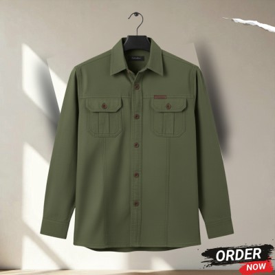 Double Pocket Full Sleeves Panel Shirt