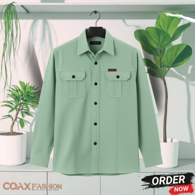 Double Pocket Full Sleeves Panel Shirt