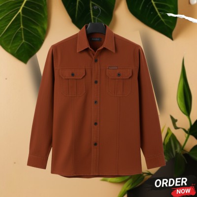 Double Pocket Full Sleeves Panel Shirt