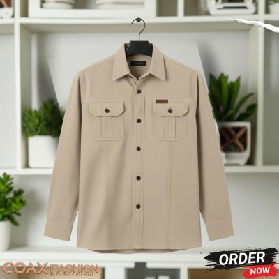 Double Pocket Full Sleeves Panel Shirt
