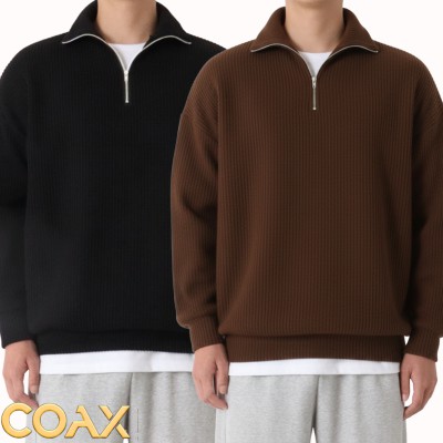 2 pc combo Premium Men's Rib high Neck Sweater (Half zipper)
