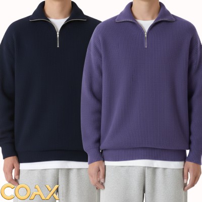 2 pc combo Premium Men's Rib high Neck Sweater (Half zipper)
