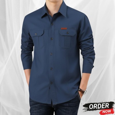 Double Pocket Full Sleeves Panel Shirt