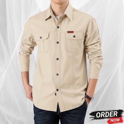 Double Pocket Full Sleeves Panel Shirt