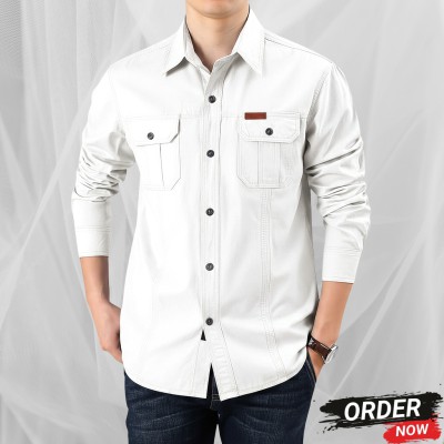 Double Pocket Full Sleeves Panel Shirt