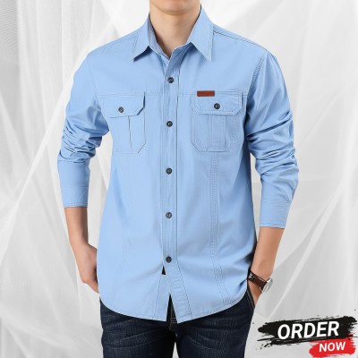 Double Pocket Full Sleeves Panel Shirt