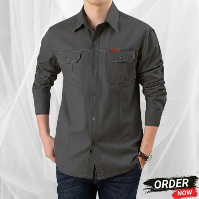 Double Pocket Full Sleeves Panel Shirt