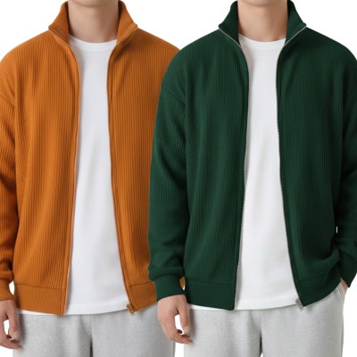 2 Pc ComboMen's Rib Jacket (Full zipper)
