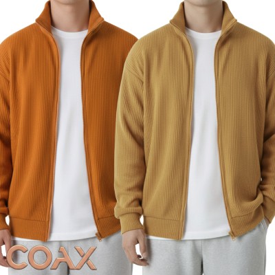 2 Pc ComboMen's Rib Jacket (Full zipper)
