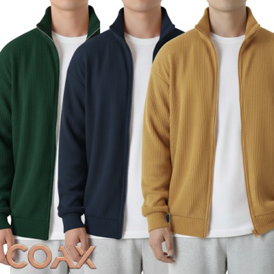 3 Pc ComboMen's Rib Jacket (Full zipper)