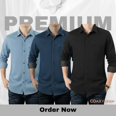 3 PC COMBO SINGLE POCKET DENIM SHIRT