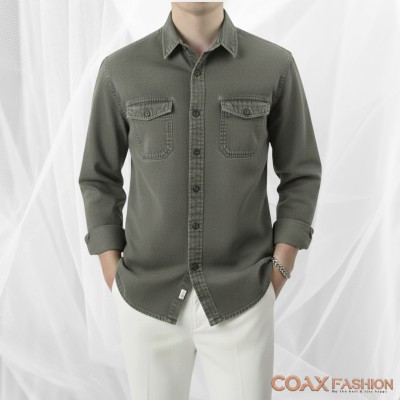 Premium Double Pocket Denim Shirt