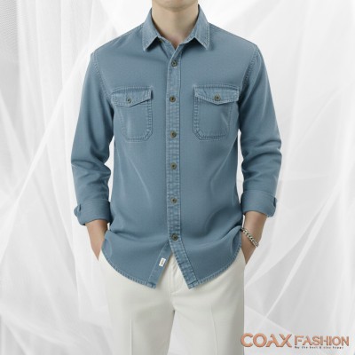 Premium Double Pocket Denim Shirt