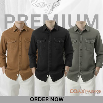 3 pc combo Premium Double Pocket Denim Shirt