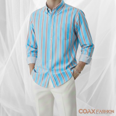 Men's Full Sleeve Premium Striped Shirt