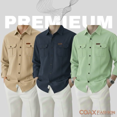 3 Pc Combo Double Pocket Full Sleeves Shirt