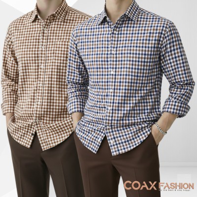 2 Pc Combo Men's Full Sleeve Grameen Check Shirt