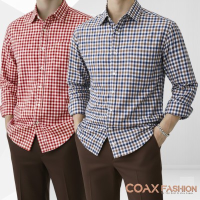 2 Pc Combo Men's Full Sleeve Grameen Check Shirt