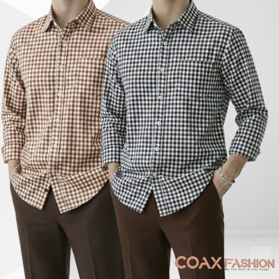 2 Pc Combo Men's Full Sleeve Grameen Check Shirt