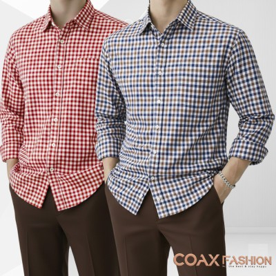 2 Pc Combo Men's Full Sleeve Grameen Check Shirt