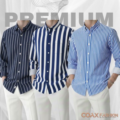 2 Pc Combo Men's Full Sleeve Premium Striped Shirt
