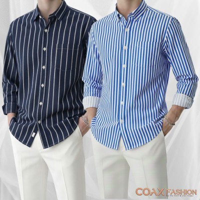 2 Pc Combo Men's Full Sleeve Premium Striped Shirt