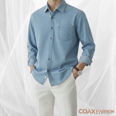 Premium Summer-Weight Denim Shirt