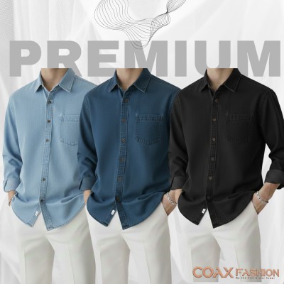 3 Pc Combo Premium Summer-Weight Denim Shirt