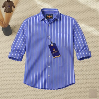 Men's Full Sleeve Premium Striped Shirt