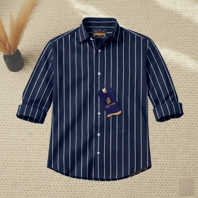 Men's Full Sleeve Premium Striped Shirt