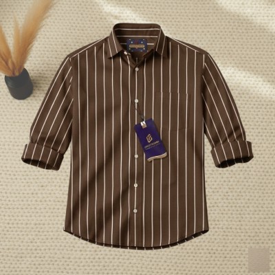 Men's Full Sleeve Premium Striped Shirt