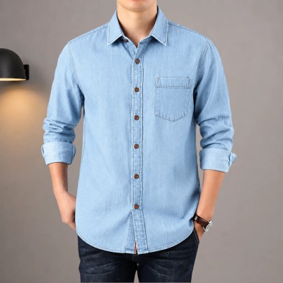 Premium Summer-Weight Denim Shirt