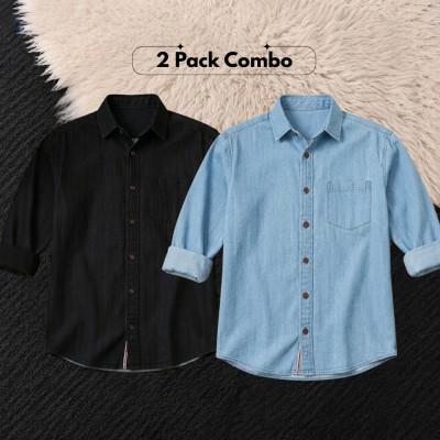 Two Pcs Premium Summer-Weight Denim Shirt